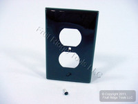 Leviton Black LARGE Unbreakable Receptacle Wallplate Nylon Outlet Cover PJ8-E
