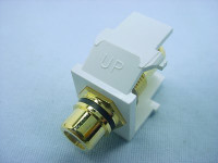 Leviton Quickport RCA Jack Black/White 40830-BWE