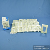 25 Leviton Almond Decora GFI GFCI Wallplates Cover Faceplate 80401-A