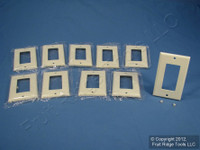 10 Leviton Almond 1-Gang Decora GFI GFCI Smooth Plastic Cover Wallplates 80401-A