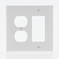 Eaton Mid-Size Ivory NYLON Toggle Switch Decorator GFCI Outlet Wallplate PJ126V