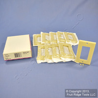10 New Ivory Leviton 1-Gang Decora GFI GFCI Cover Wallplates Faceplate 80401-IMP