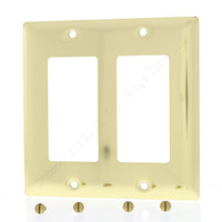 Pass & Seymour Polished Solid Brass 2Gang Decorator GFCI Wallplate Rocker Cover SB262-PBCC10