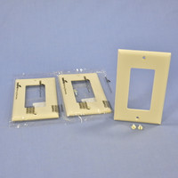 3 Cooper Ivory Standard 1-Gang UNBREAKABLE Decorator Wallplate GFCI GFI Nylon Covers 5151V