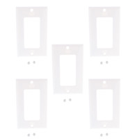 5 Cooper White Standard 1-Gang Decorator GFI GFCI Cover Thermoset Wallplates 2151W