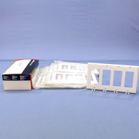 10 Cooper White Standard Decorator 4-Gang Wallplate GFCI Decorator Covers 2164W