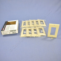 10 Cooper Ivory Standard 1-Gang Decorator GFI GFCI Cover Thermoset Wallplates 2151V