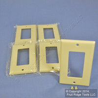 5 Leviton Ivory Decora GFI GFCI Cover Wallplates 80401-I