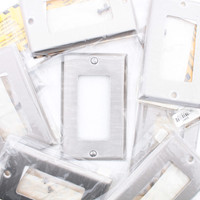 10 Cooper NON-MAGNETIC Stainless Steel 1-Gang Decorator Wallplate Covers GFCI GFI 93401