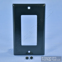 Leviton Black Decora GFI GFCI 1G Standard Size Plastic Cover Wallplate 80401-E