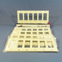 5 Cooper Light Almond Decorator 6-Gang Thermoset Wallplate GFCI Covers 2166LA