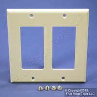 Leviton Almond Decora 2-Gang Unbreakable Wallplate GFCI GFI Nylon Cover 80409-NA