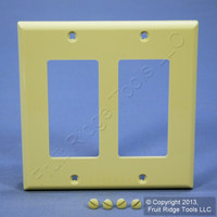 Leviton Ivory Decora 2-Gang Unbreakable Wallplate GFCI GFI Nylon Cover 80409-NI