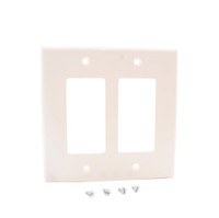 Leviton Almond 2-Gang Decora UNBREAKABLE MIDWAY Wallplate Thermoplastic GFI GFCI Cover PJ262-A