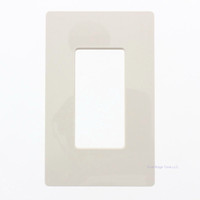 Hubbell Lt Almond SCREWLESS SnapOn 1-Gang Wallplate Decorator Rocker GFCI RCW1LA