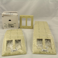 25 Hubbell Ivory Standard 2-Gang Decorator/GFCI/Rocker Wallplates Unbreakable Nylon Cover NP262I
