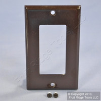 Leviton Brown Decora GFI GFCI 1-Gang Standard Size Plastic Wallplate Cover 80401