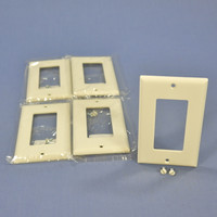 5 Cooper Almond Standard 1-Gang Decorator GFI GFCI Cover Thermoset Wallplates 2151A