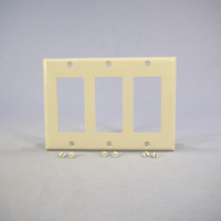 Eagle Gray Standard Decorator 3-Gang Thermoset Wallplate GFCI GFI Cover 2163GY