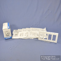 10 Leviton White Decora 4-Gang Wallplates GFCI GFI Covers 80412-W