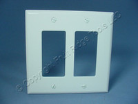 Cooper White 2-Gang Decorator UNBREAKABLE Mid-Size Wallplate GFI GFI Cover PJ262W