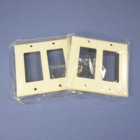 2 Eagle Almond Decorator Standard 2-Gang Thermoset Wallplate GFCI GFI Covers 2152A
