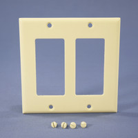 Eagle Almond Decorator Standard 2-Gang Thermoset Wallplate GFCI GFI Cover 2152A