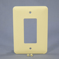 Mulberry Ivory Wrinkle 1-Gang Maxi-Size Painted Metal Decorator/GFCI/Rocker Cover Wallplate 76761