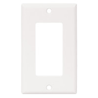 Cooper White Standard 1-Gang Decorator GFI GFCI Cover Thermoset Wallplate 2151W