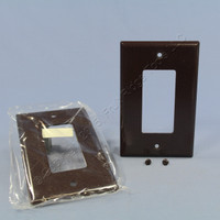 2 Eagle Brown 1-Gang Decorator Mid-Size Wallplate GFCI Rocker Switch Covers 2051B