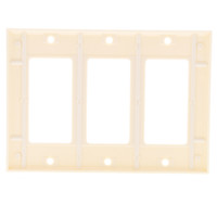 Leviton Ivory Decora Standard 3-Gang Wallplate GFCI GFI Cover Face Plate 80411-I