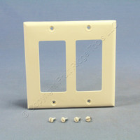Cooper Light Almond Decorator Standard 2-Gang Unbreakable Wallplate GFCI GFI Cover 5152LA