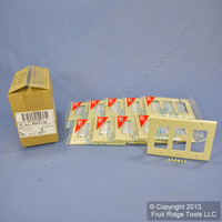 10 Leviton Ivory Decora 3G Flush Unbreakable Wallplate GFCI GFI Covers 80411-NI