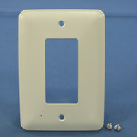 Mulberry Princess White Semi-Gloss 1-Gang Maxi-Size Painted Metal Decorator/GFCI/Rocker Cover Wallplate 76761