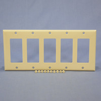 Eagle Ivory Standard Decorator 5-Gang Thermoset Wallplate GFCI GFI Cover 2165V