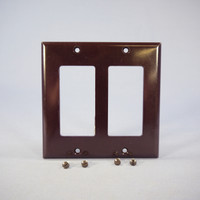 Eagle Brown Decorator Standard 2-Gang Thermoset Wallplate GFCI GFI Cover 2152B