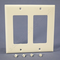 Eagle White Decorator Standard 2-Gang Unbreakable Wallplate GFCI GFI Cover 5152W