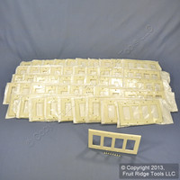 50 Leviton Almond RESIDENTIAL Decora GFCI GFI 4-Gang Wallplate Covers 80412-A