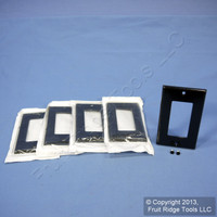 5 Leviton 1-Gang Black Decora GFI GFCI Plastic Thermoset Cover Wallplate 80401-E