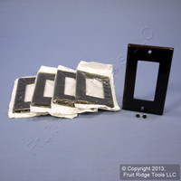 5 Leviton Brown 1-Gang Decora GFI GFCI Plastic Thermoset Wallplate Covers 80401