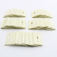 50 Cooper Almond Standard 1-Gang Thermoset Switch Plastic Wallplate Covers 2134A
