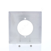Pass and Seymour Magnetic Type 430 Stainless Steel Power LINED Receptacle Cover 2.16" S702