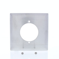 Pass and Seymour Magnetic Type 430 Stainless Steel Power LINED Receptacle Cover 2.16" S702