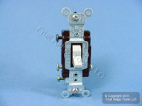 Leviton Gray 3-Way COMMERCIAL Toggle Wall Light Switch 15A Bulk CS315-2GY