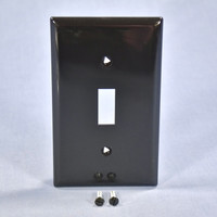 Cooper Black Standard 1-Gang Unbreakable Toggle Switch Cover Wall Plate Switchplate 5134BK
