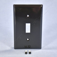 Cooper Black Standard 1-Gang Unbreakable Toggle Switch Cover Wall Plate Switchplate 5134BK