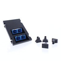 Leviton- 3U MOS-4 SC-45DG-PHOS Bronze Sleeve, BLACK