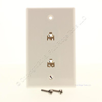 Gemini White Duplex Wall Jack