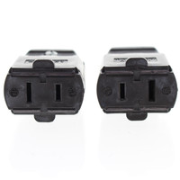 2 Leviton Brown 1-15 Straight Blade Connector Plugs NEMA 1-15R 15A 125V Bulk 102-P