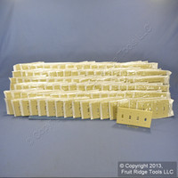 100 Leviton Ivory Standard 4-Gang Toggle Light Switch Cover Plastic Wallplates 86012